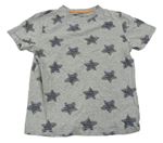 Šedé pyžamové tričko s hvězdami F&F