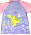 Outlet - Fialovo-růžová pláštěnka s medvídkem