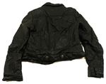 Černá koženková oteplená bunda zn. F&F