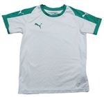Bílo-tmavozelené funkční sportovní tričko s logem PUMA
