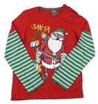 Červené vánoční triko - Santa Claus Tu