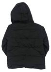 Černá šusťáková přechodová bunda s kapucí 
