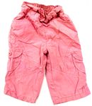 Růžové plátěné oteplené kalhoty zn.Next