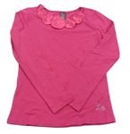 Růžové triko s 3D ozdobou Zara