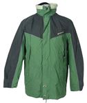 3v1 - Dámská zeleno-šedá šusťáková zimní bunda s ukrývací kapucí Klimatex 