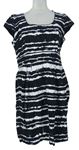 Dámské černo-bílé pruhované plátěné šaty Dorothy Perkins 