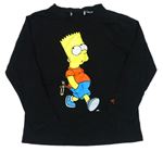 Černé triko s Bartem Simpsonem 