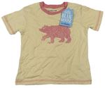 Béžové tričko s medvídkem Hatley 