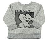 Šedá melírovaná mikina s Mickeym Primark