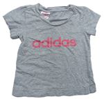 Šedé melírované tričko Adidas