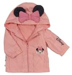Broskvová šusťáková jarní bunda s Minnie a Mickey s kamarády a kapucí Disney