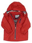 Červená šusťáková jarní bunda s kapucí TCM