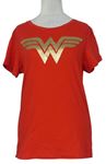 Dámské červené tričko se znakem Wonder Woman