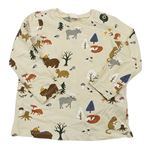 Béžové triko se zvířaty H&M