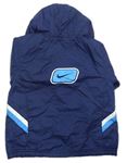 Modrá šusťáková lehce zateplená bunda s kapucí zn. Nike