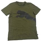 Khaki tričko s logem Puma