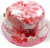 Outlet - Růžovo-bílý klobouček s kytičkami a motýlky