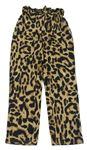 Béžové letní kalhoty s leopardím vzorem Shein 