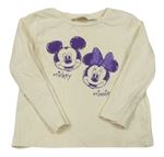 Smetanové triko s Minnie a Mickeym H&M