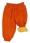 Oranžové šusťákové zateplené cuff kalhoty Ergee