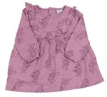 Růžové úpletové šaty s Minnie Disney