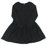 Černé bavlněné šaty se vzorem H&M