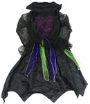 Kostým - Černo-fialové šaty s pavučinami 