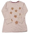 Světlerůžové melírované pyžamocé triko s hvězdami Next