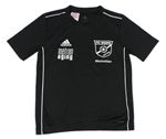 Černé sportovní tričko s potiskem Adidas