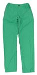 Zelené plátěné chino kalhoty H&M