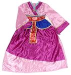 Kostým - Růžovo-fuchsiové šaty - Mulan Disney
