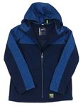 Tmavomodro-modrá softshellová bunda s kapucí C&A