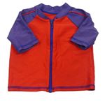 Červeno-fialové propínací UV tričko Mothercare