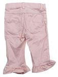 Růžové plátěné capri kalhoty zn. F&F