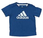 Modré tričko s logem Adidas