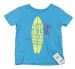 Azurové tričko se surfem a kladivounem Mothercare
