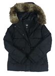 Černá šusťáková zimní bunda s kapucí New Look