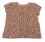 Hnědé tričko s leopardím vzorem George