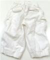 Bílé plátěné kapsové cuff kalhoty zn. Marks&Spencer 