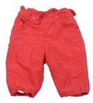Růžové šusťákové zateplené kalhoty Ergee