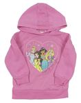 Růžová mikina s princeznami a kapucí Disney