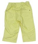 Žluté plátěné capri kalhoty zn. Avenue Kids