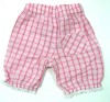 Růžové kostkované plátěné kalhoty zn. Marks&Spencer