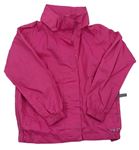 Neonově růžová šusťáková voděodolná bunda s ukrývací kapucí Gelert