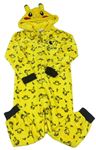 Žluto-černá plyšová kombinéza s kapucí- Pikachu PRIMARK