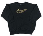 Černá mikina s logem Nike 