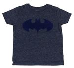 Tmavomodré melírované tričko s Batmanem Next