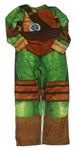 Kostým - Zeleno-hnědý vycpaný overal s krunýřem - Želva Ninja George