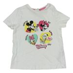Bílé tričko s Minnie a kamarády Disney
