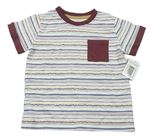 Barevné vzorované tričko s kapsičkou Matalan